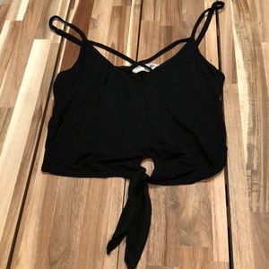 cute black boutique crop top
